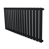 Radiador de coluna única preto, com design moderno e elegante, medindo 600 mm x 1190 mm, ideal para aquecimento de ambientes