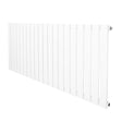 Radiador de coluna única branco, com design moderno e listras retas, medindo 600 mm de altura por 1400 mm de largura