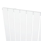Radiador de coluna única branco com design moderno, medindo 600 mm x 1400 mm, apresentando superfícies lisas e linhas retas