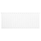Radiador de coluna única branco, com design elegante e liso, medindo 600 mm de altura por 1400 mm de largura, ideal para aquecimento eficiente