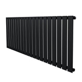 Radiador de coluna única preto, 600 mm x 1400 mm, com design moderno e listras retas, ideal para aquecimento eficiente e elegante