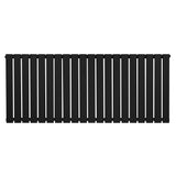 Radiador de coluna única preto, com design elegante e moderno, medindo 600 mm x 1400 mm, ideal para aquecimento eficiente