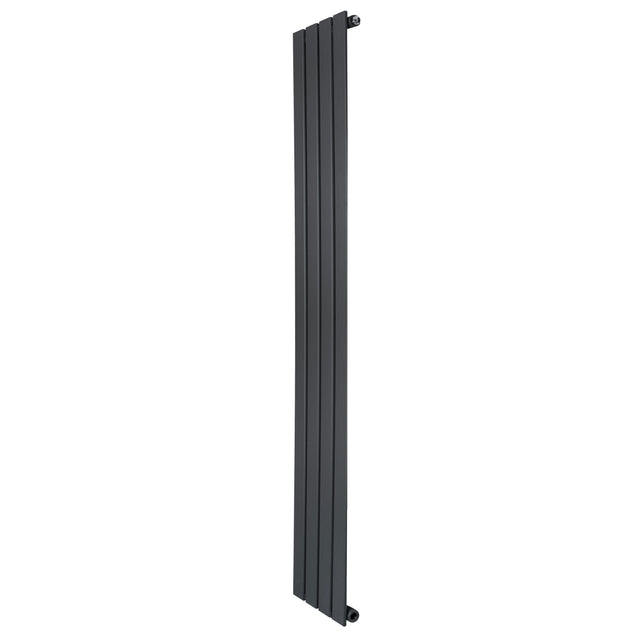 Radiador de coluna única cinza antracite, com design vertical e linhas retas, medindo 1600 mm x 280 mm, ideal para aquecimento eficiente