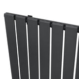 Radiador de coluna única cinza antracite, com design moderno e listras verticais, ideal para aquecer ambientes com estilo