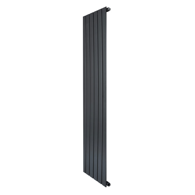 Radiador de coluna única cinza antracite, 1600 mm x 420 mm, com design moderno e superfícies lisas e retas, ideal para aquecimento eficiente