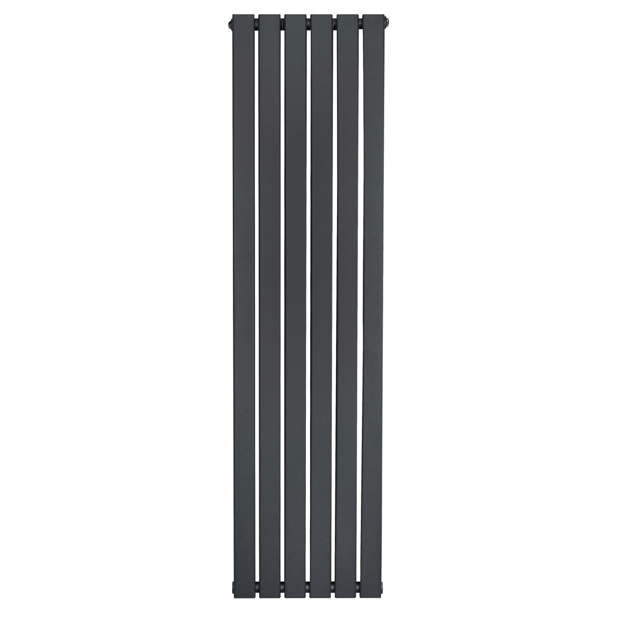 Radiador de coluna única em cinza antracite, com design vertical e linhas retas, medindo 1600 mm x 420 mm, ideal para aquecimento eficiente
