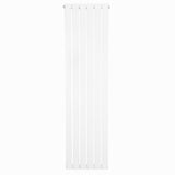 Radiador de coluna única branco, com design vertical e listras retas, medindo 1600 mm de altura e 420 mm de largura