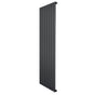 Radiador de coluna única cinza antracite, 1600 mm x 560 mm, com design vertical e acabamento liso, ideal para aquecimento eficiente
