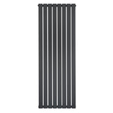 Radiador de coluna única em cinza antracite, com design vertical e acabamento liso, medindo 1600 mm x 560 mm