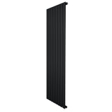 Radiador de coluna única preto, com design vertical elegante, medindo 1600 mm x 560 mm, ideal para aquecimento eficiente e moderno