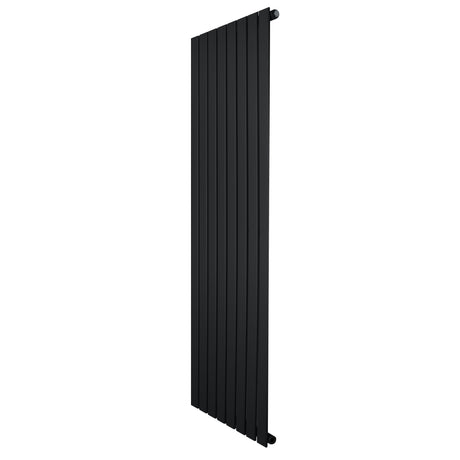 Radiador de coluna única preto, com design vertical elegante, medindo 1600 mm x 560 mm, ideal para aquecimento eficiente e moderno