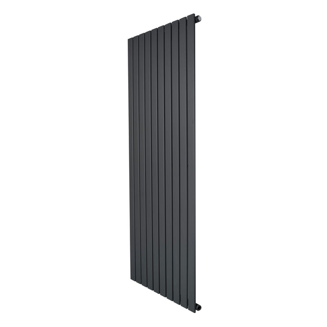 Radiador de coluna única cinza antracite, 1600 mm x 700 mm, com design vertical e superfícies lisas e retas, ideal para aquecimento moderno