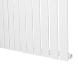 Radiador de coluna única branco, com design moderno e linhas retas, medindo 1600 mm x 700 mm, ideal para aquecer ambientes