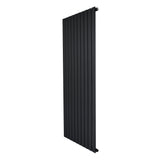 Radiador de coluna única preto, 1600 mm x 700 mm, com design vertical e acabamento liso, ideal para aquecimento eficiente e moderno