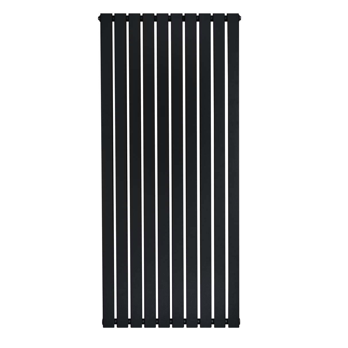 Radiador de coluna única preto, com design vertical elegante, medindo 1600 mm x 700 mm, ideal para aquecimento eficiente e moderno