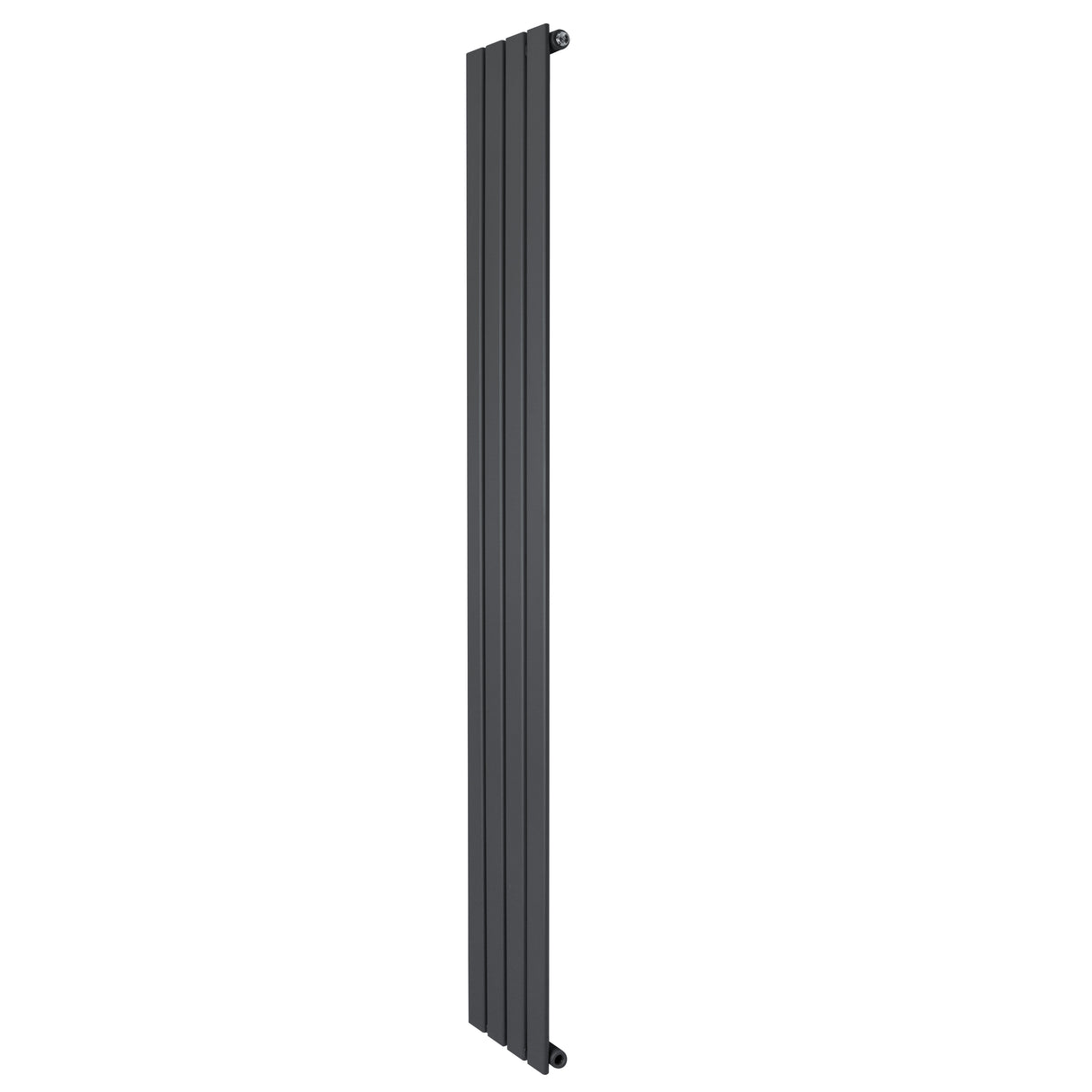 Radiador de coluna única cinza antracite, 1800 mm x 280 mm, com design elegante e superfícies lisas, ideal para aquecimento moderno
