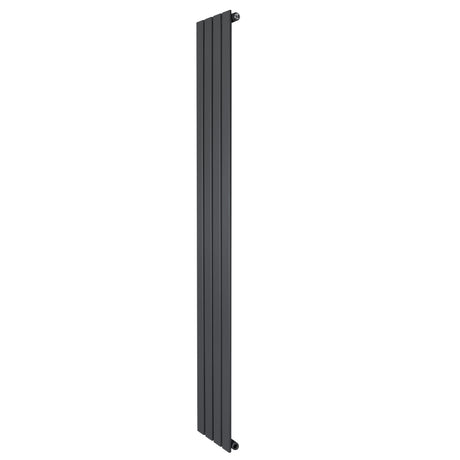 Radiador de coluna única cinza antracite, 1800 mm x 280 mm, com design elegante e superfícies lisas, ideal para aquecimento moderno