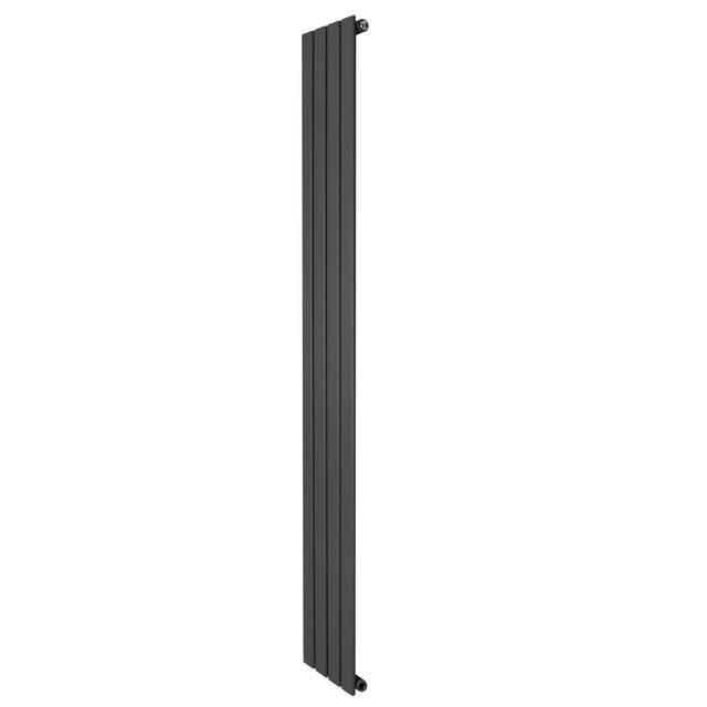 Radiador de coluna única cinza antracite, 1800 mm x 280 mm, com design elegante e superfícies lisas, ideal para aquecimento moderno