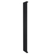 Radiador de coluna única preto, com design elegante e moderno, medindo 1800 mm de altura e 280 mm de largura, ideal para aquecimento eficiente