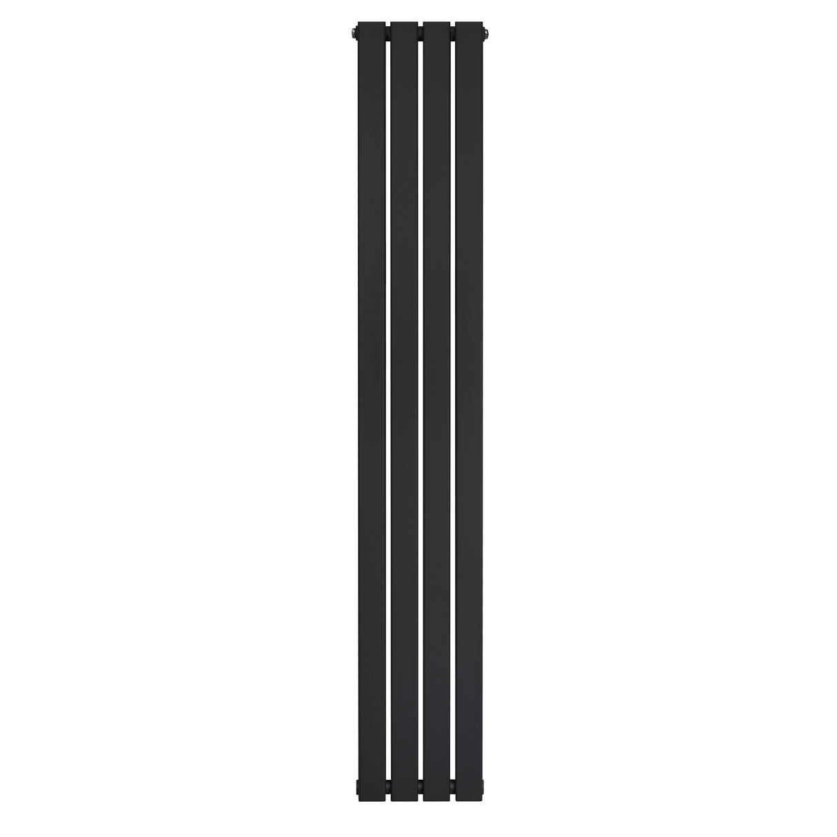 Radiador de coluna única em preto, com design vertical elegante, medindo 1800 mm de altura e 280 mm de largura, ideal para aquecimento eficiente