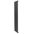 Radiador de coluna única cinza antracite, 1800 mm x 420 mm, com design vertical e acabamento liso, ideal para aquecimento eficiente