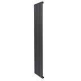 Radiador de coluna única cinza antracite, 1800 mm x 420 mm, com design vertical e acabamento liso, ideal para aquecimento eficiente