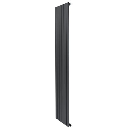 Radiador de coluna única cinza antracite, 1800 mm x 420 mm, com design vertical e acabamento liso, ideal para aquecimento eficiente
