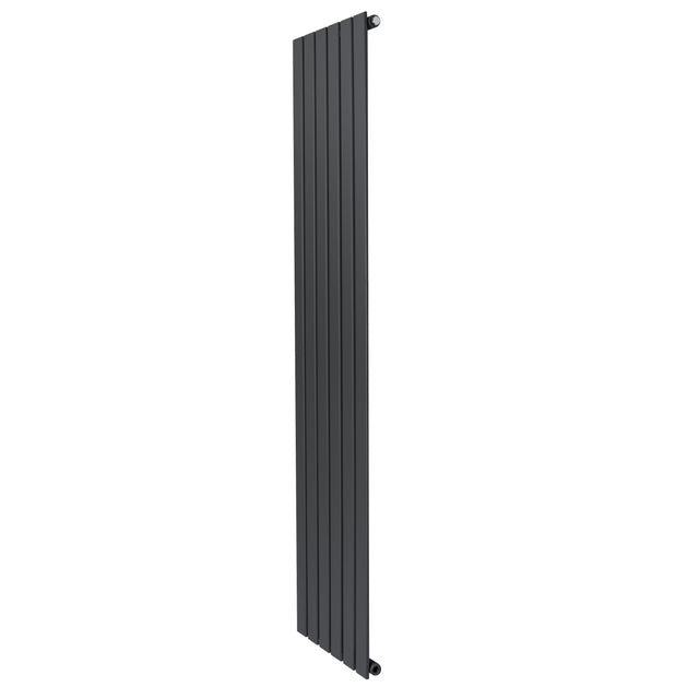 Radiador de coluna única cinza antracite, 1800 mm x 420 mm, com design vertical e acabamento liso, ideal para aquecimento eficiente
