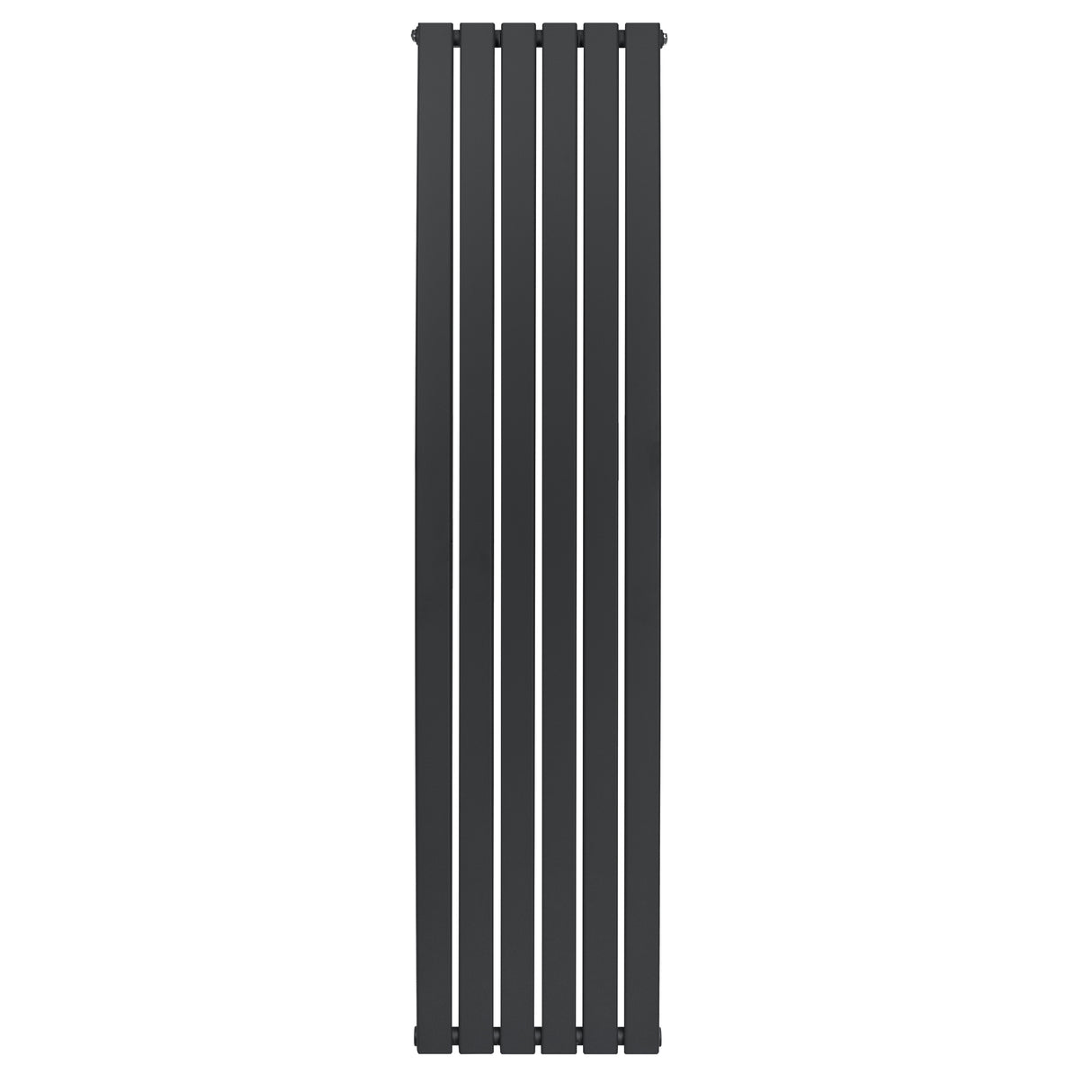 Radiador de coluna única cinza antracite, com design vertical e linhas retas, ideal para aquecimento eficiente em ambientes modernos