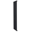 Radiador de coluna única preto, 1800 mm x 420 mm, com design vertical e acabamento liso, ideal para aquecer ambientes modernos