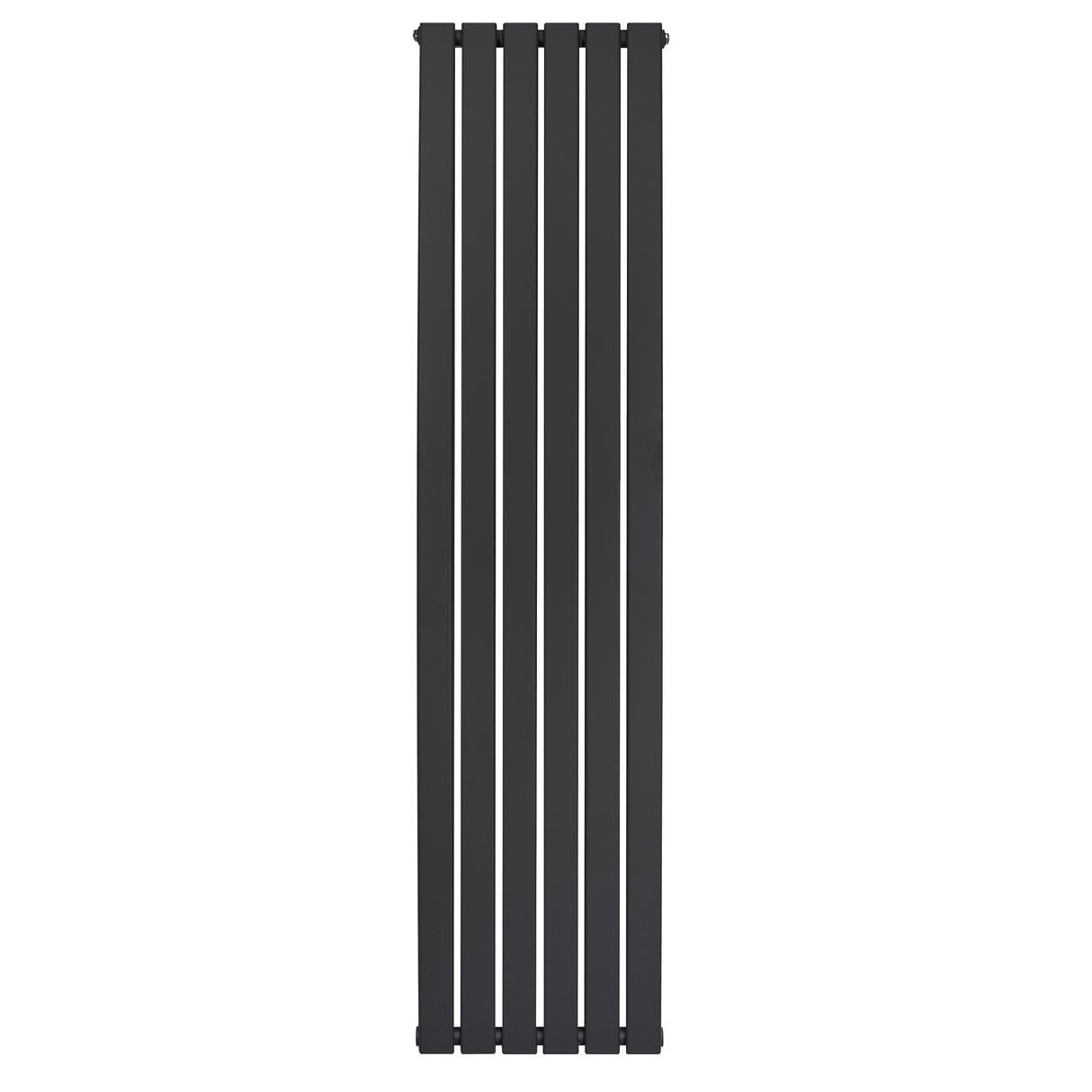 Radiador de coluna única em preto, com design vertical elegante, medindo 1800 mm x 420 mm, ideal para aquecimento eficiente