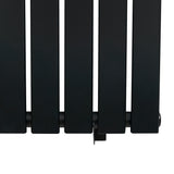 Radiador de coluna única preto, com design elegante e liso, medindo 1800 mm x 420 mm, ideal para aquecimento eficiente