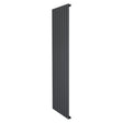Radiador de coluna única cinza antracite, 1800 mm x 560 mm, com design vertical e superfícies lisas, ideal para aquecimento moderno