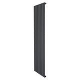 Radiador de coluna única cinza antracite, 1800 mm x 560 mm, com design vertical e superfícies lisas, ideal para aquecimento moderno