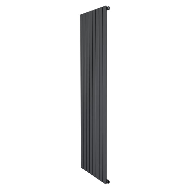 Radiador de coluna única cinza antracite, 1800 mm x 560 mm, com design vertical e superfícies lisas, ideal para aquecimento moderno