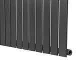 Radiador de coluna única cinza antracite, 1800 mm x 560 mm, com design moderno e superfícies lisas e retas, ideal para aquecimento