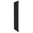 Radiador de coluna única preto, com 1800 mm de altura e 560 mm de largura, apresentando um design elegante e moderno, ideal para aquecimento eficiente