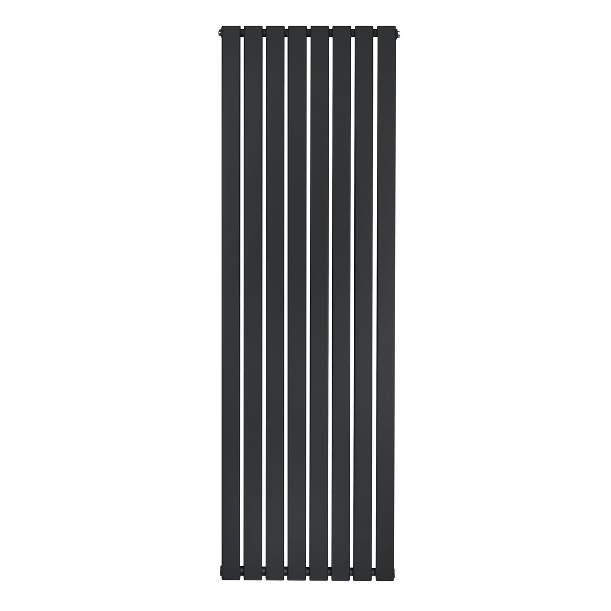 Radiador de coluna única preto, com design vertical elegante, medindo 1800 mm x 560 mm, ideal para aquecimento eficiente e moderno