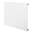 Radiador de coluna simples oval branco, com 600 mm de altura e 780 mm de largura, apresentando design moderno e linhas retas