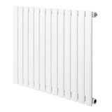 Radiador de coluna simples oval branco, com 600 mm de altura e 780 mm de largura, apresentando design moderno e linhas retas