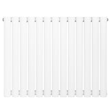 Radiador de coluna simples oval, 600 mm x 780 mm, com acabamento branco liso e design moderno, ideal para aquecimento de ambientes