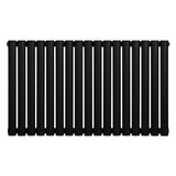 Radiador de coluna simples oval, 600 mm x 1020 mm, com acabamento preto fosco e design elegante, ideal para aquecimento eficiente