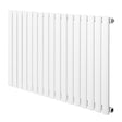 Radiador de coluna simples oval branco, com 600 mm de altura e 1020 mm de largura, apresentando design moderno e elegante