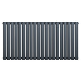 Radiador de coluna simples oval em cinza antracite, com design elegante e formato retangular, ideal para aquecimento eficiente