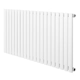 Radiador de coluna simples oval branco, com design elegante e liso, medindo 600 mm x 1200 mm, ideal para aquecimento eficiente