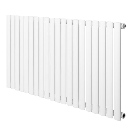 Radiador de coluna simples oval branco, com design elegante e liso, medindo 600 mm x 1200 mm, ideal para aquecimento eficiente
