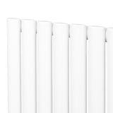 Radiador de coluna simples oval branco, com acabamento liso e formato elegante, ideal para aquecer ambientes de forma eficiente