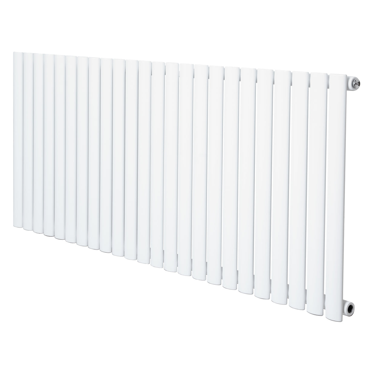 Radiador oval de coluna simples em branco, com design elegante e moderno, medindo 600 x 1440 mm, ideal para aquecimento eficiente