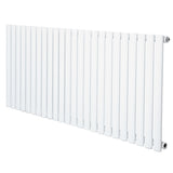 Radiador oval de coluna simples em branco, com design elegante e moderno, medindo 600 x 1440 mm, ideal para aquecimento eficiente