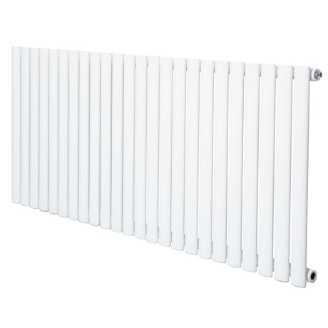 Radiador oval de coluna simples em branco, com design elegante e moderno, medindo 600 x 1440 mm, ideal para aquecimento eficiente